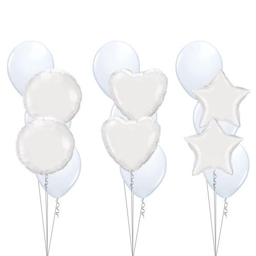 Bukett 505 - 3st 28cm latex, 2st standard folie