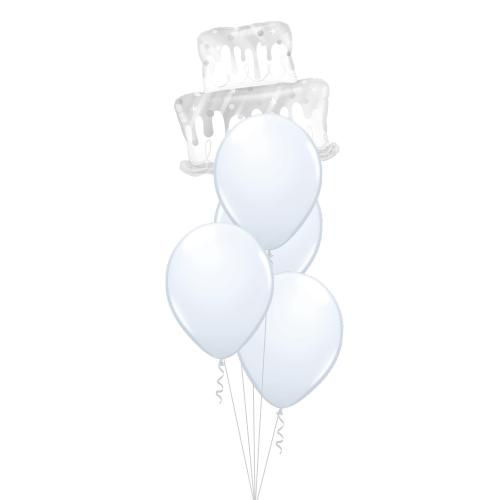 Bukett 510 - 4st 28cm latex, 1st folie shape