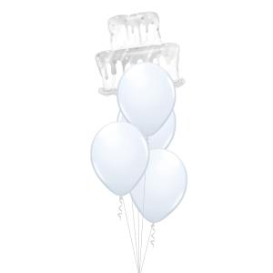 Bukett 510 - 4st 28cm latex, 1st folie shape