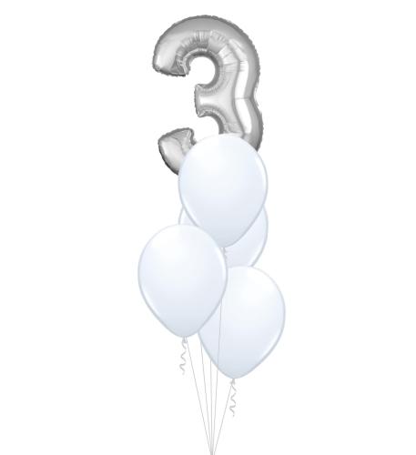 Bukett 510 - 4st 28cm latex, 1st siffra/shape
