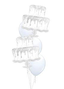 Bukett 512 - 3st 28cm latex, 2st folie shape