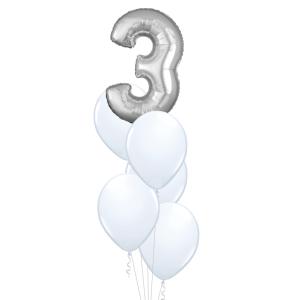 Bukett 606 - 5st 28cm latex, 1st siffra/shape