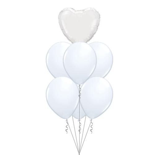 Bukett 705 - 6st 28cm latex, 1st standard folie