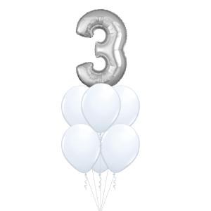 Bukett 706 - 6st 28cm latex, 1st siffra/shape