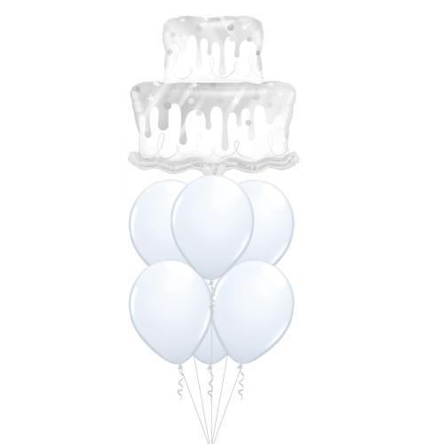 Bukett 706 - 6st 28cm latex, 1st folie shape