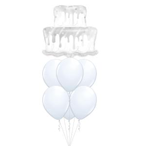 Bukett 706 - 6st 28cm latex, 1st folie shape