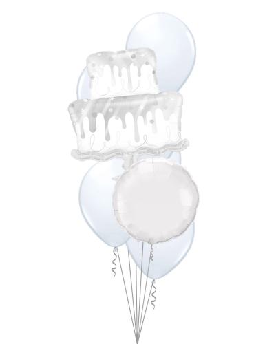 Bukett 801 - 6st 28cm latex, 1st standard folie, 1st siffra/shape