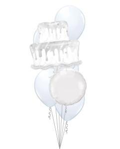 Bukett 801 - 6st 28cm latex, 1st standard folie, 1st siffra/shape