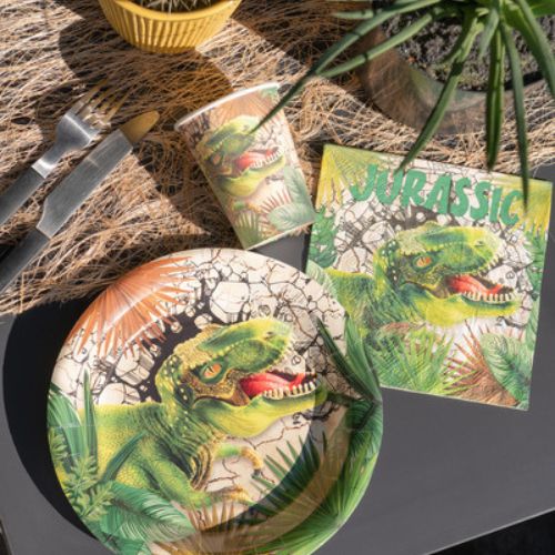 Papperstallrik Dinosaurie 22,5cm