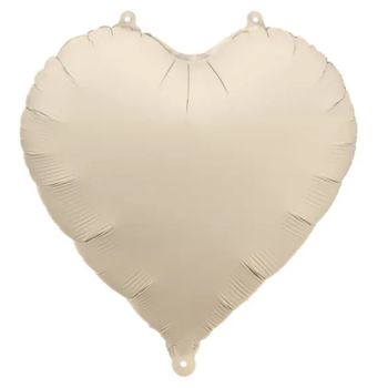 45cm Hjärta Pastell Beige - S