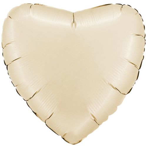 56cm Hjärta Satin Creme