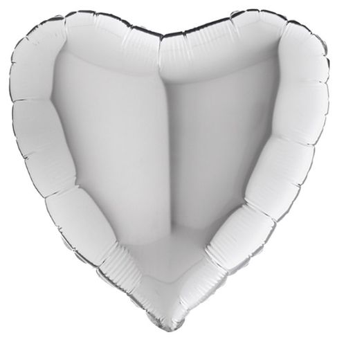 46cm Hjärta Silver