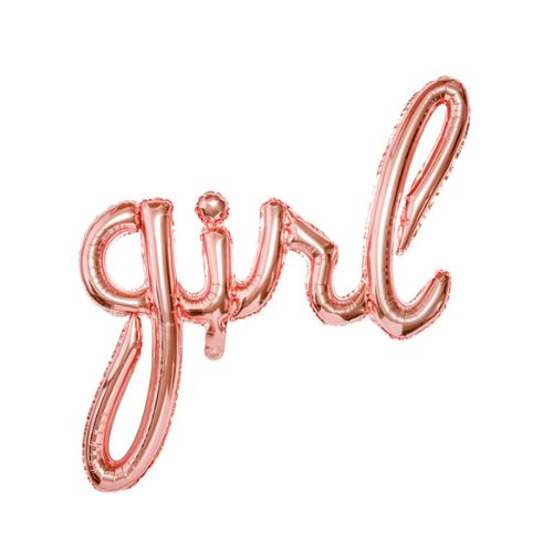 Folieballong "Girl" Roséguld