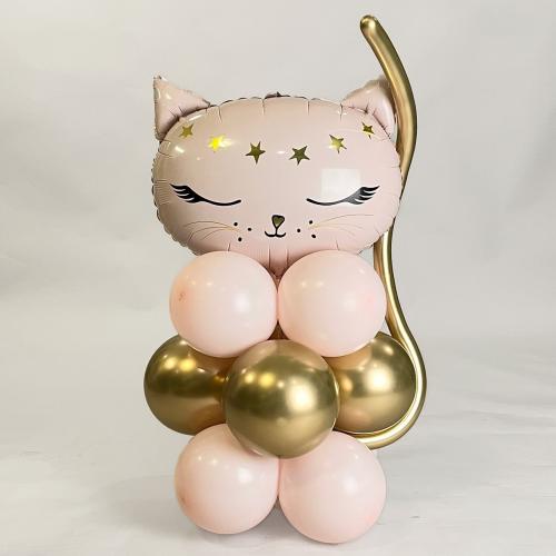 Luftfylld Katt Rosa