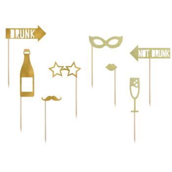 Foto Props Let's Celebrate guld