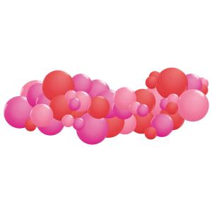 Organisk ballonggirlang Rosaröd (1,5 m)