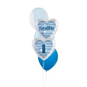 Grattis Blått Hjärta - 1 år