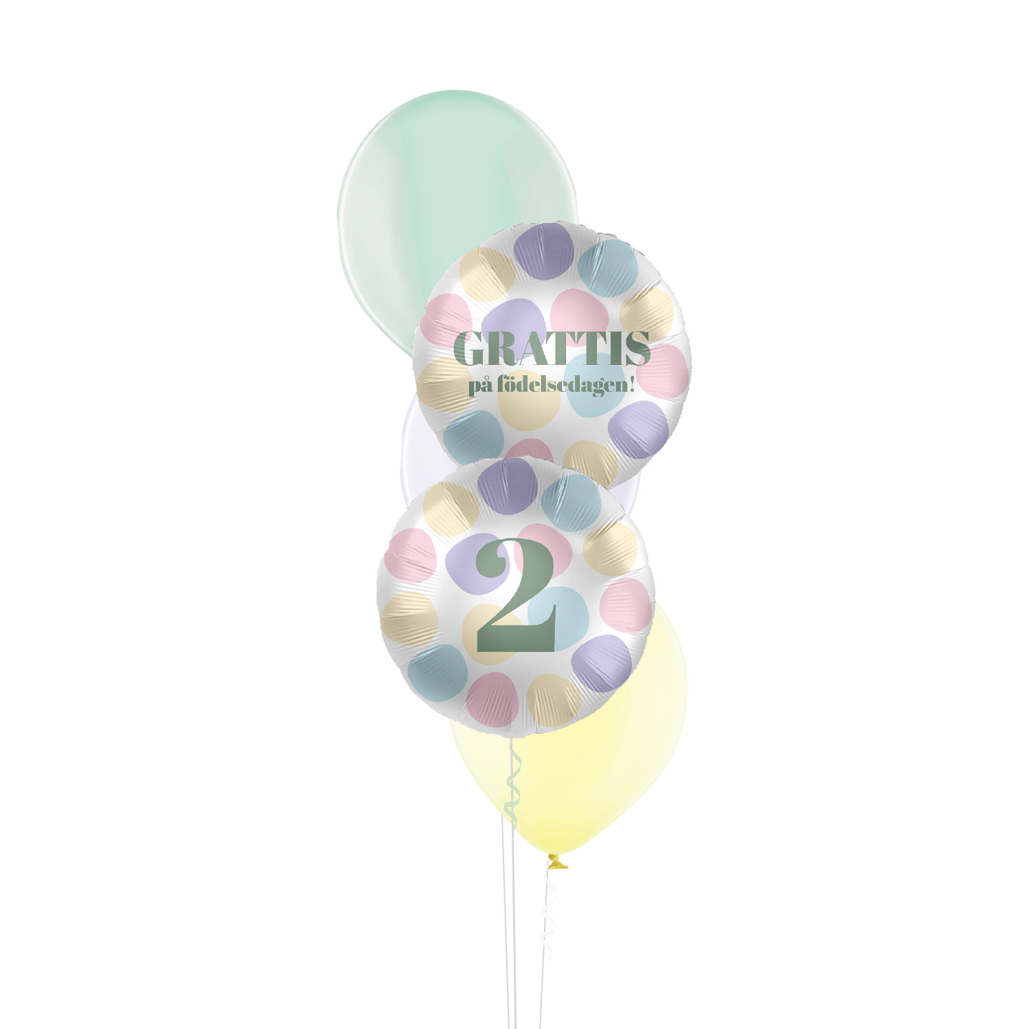 Grattis Pastellprickar - 2 år