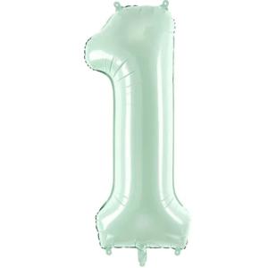 72cm Ljusgrön Siffra 1 - L