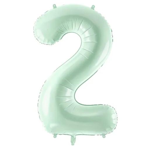72cm Ljusgrön Siffra 2 - L