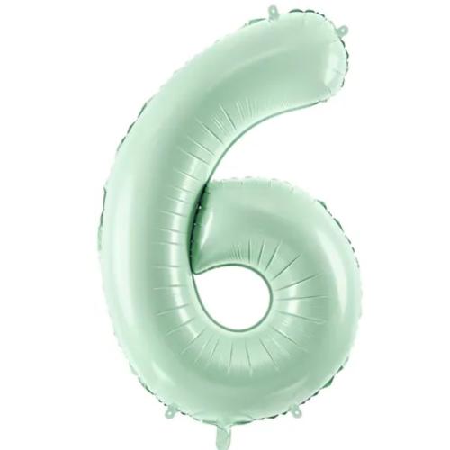 72cm Ljusgrön Siffra 6 - L