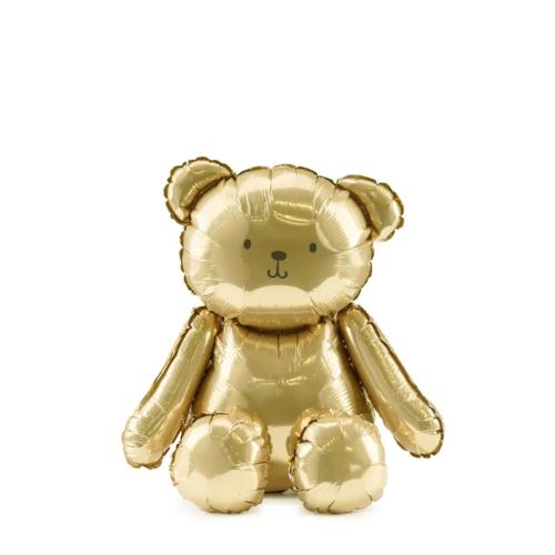42cm Sittande Teddybjörn Guld