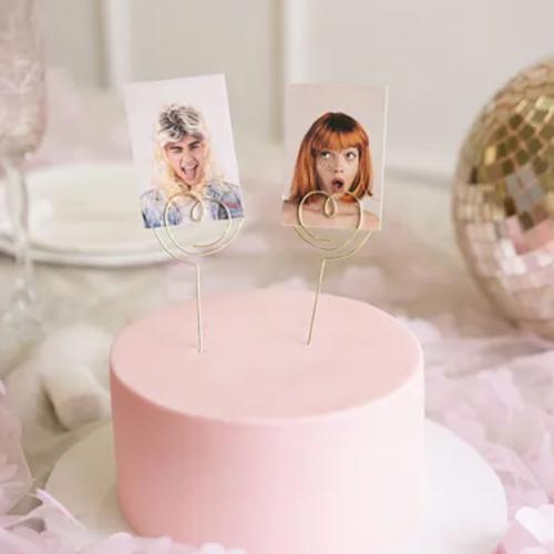 Tårtdekoration Guldhjärtan