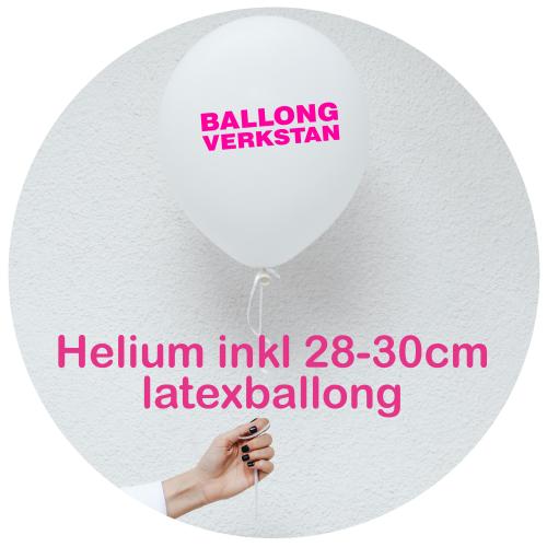 Helium inkl en 12" (30cm) latexballong