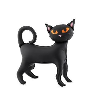 48cm Stående Svart Katt