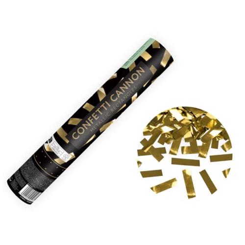 Konfettikanon guld strips 28cm