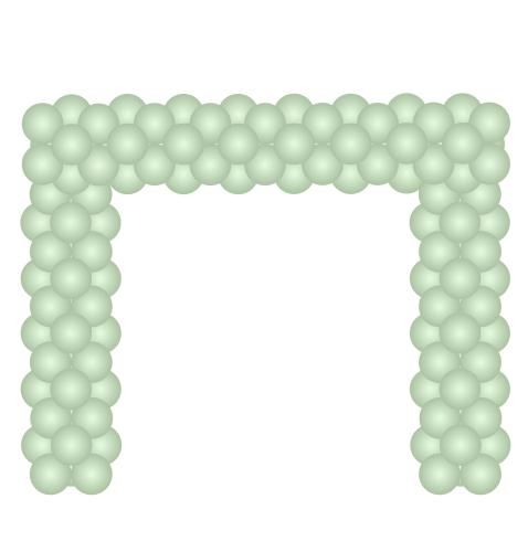 Kvadratisk ballongbåge 9m