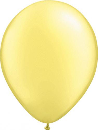 12 cm pärlemo ljusgul ballong 100 pack