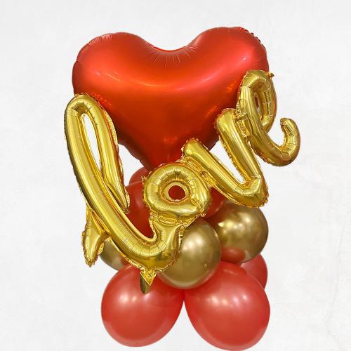 Luftfyll ballongbukett Hjärta
