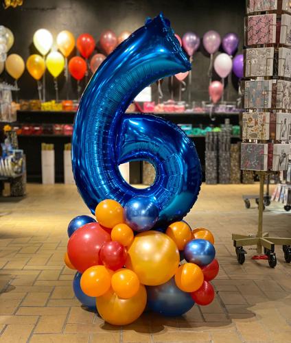 Luftfylld födelsedagssiffra - välj färg och siffra