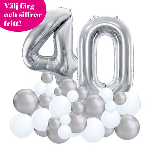 Luftfyllda födelsedagssiffror - välj färg och s...