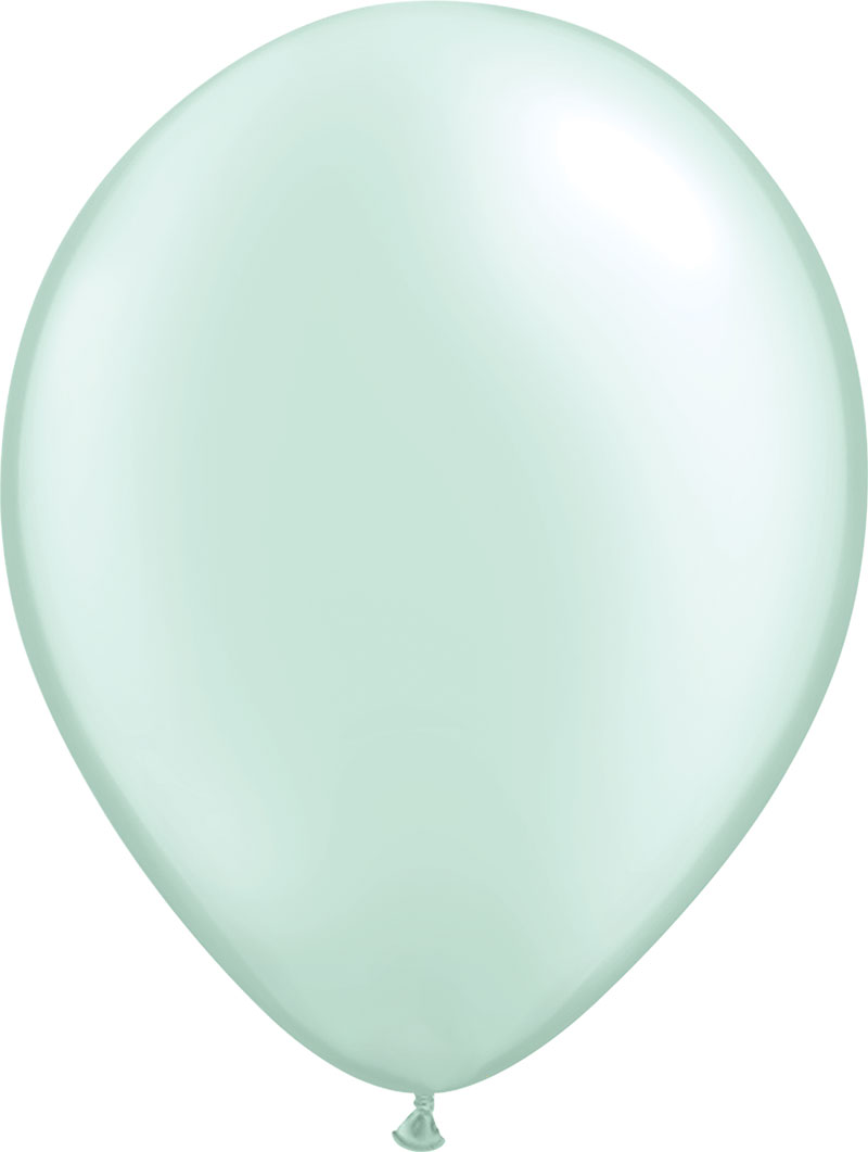 12 cm pärlemo mintgrön ballong 100 pack