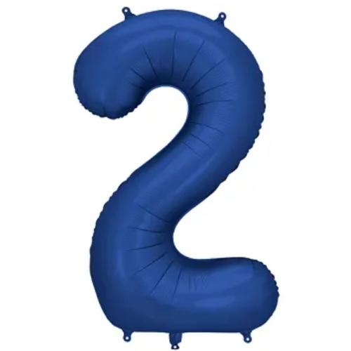 86cm Navy Blå Siffra 2 - XL
