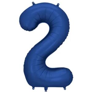 86cm Navy Blå Siffra 2 - XL