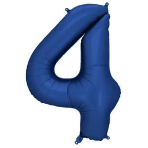 86cm Navy Blå Siffra 4 - XL