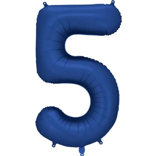 86cm Navy Blå Siffra 5 - XL