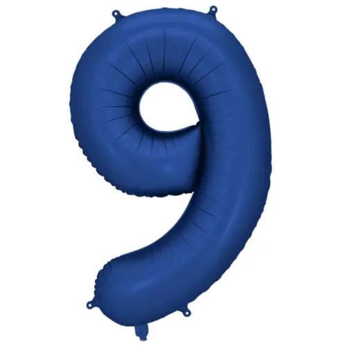 86cm Navy Blå Siffra 9 - XL