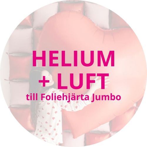 Helium+Luft till Foliehjärta Jumbo