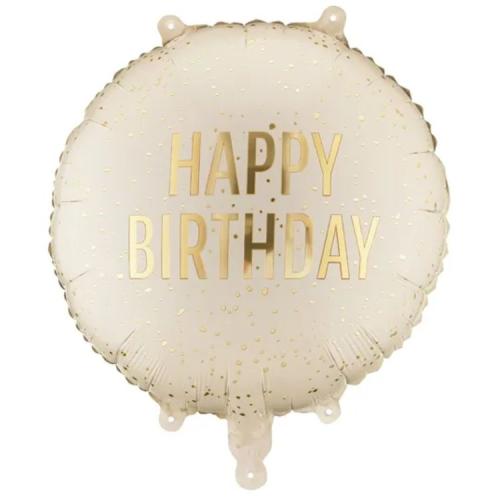 35cm Happy Birthday Cream