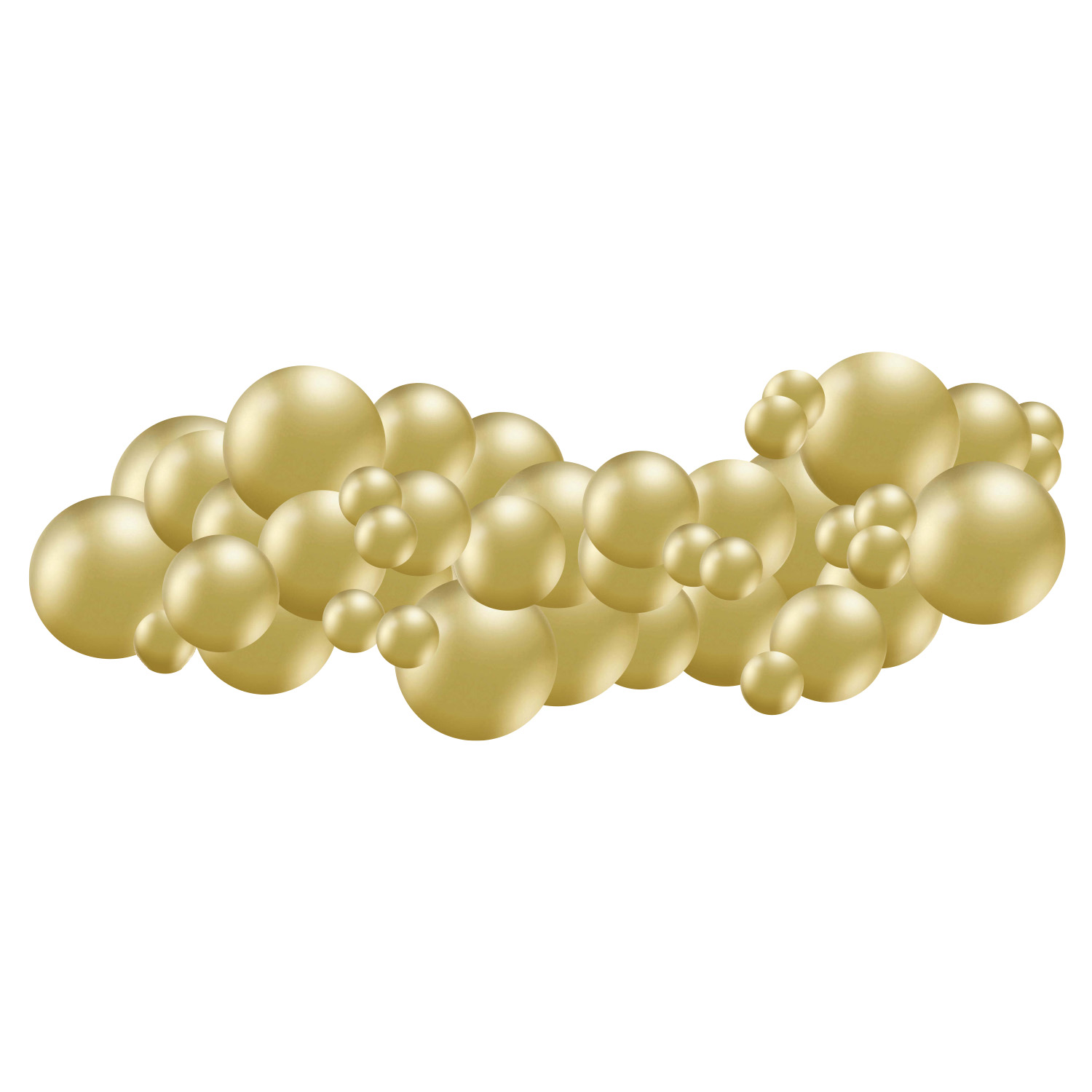 Organisk ballonggirlang Glossy Gold (1,5 m)