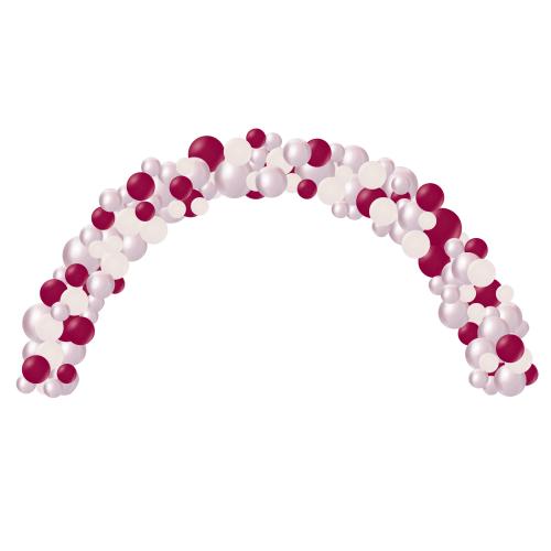 Organisk Ballongbåge 11m Plum - INOMHUS