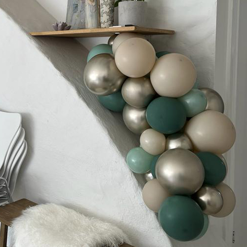 Organisk ballonggirlang 1,5 meter