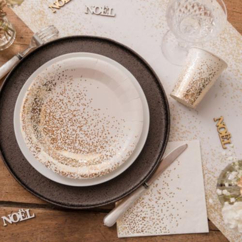 Vit/Guld Pappersmugg