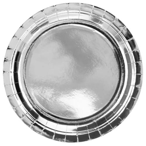 Papperstallrik Silver 23cm
