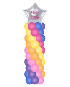 Ballongpelare Mello Foliestjärna + Text