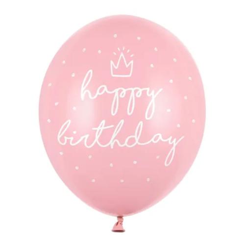 12" (30cm) Pink Happy Birthday